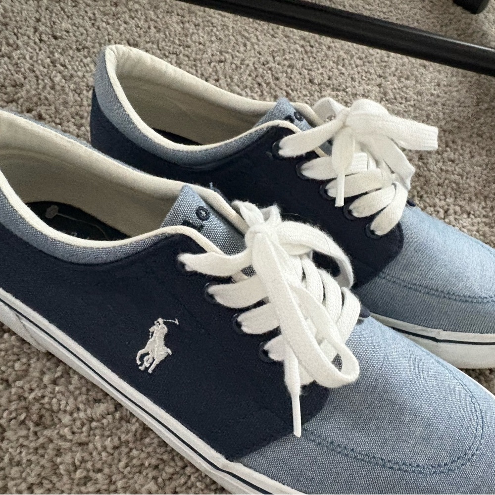 Polo by Ralph Lauren Men's Dark and Light Blue Sneakers